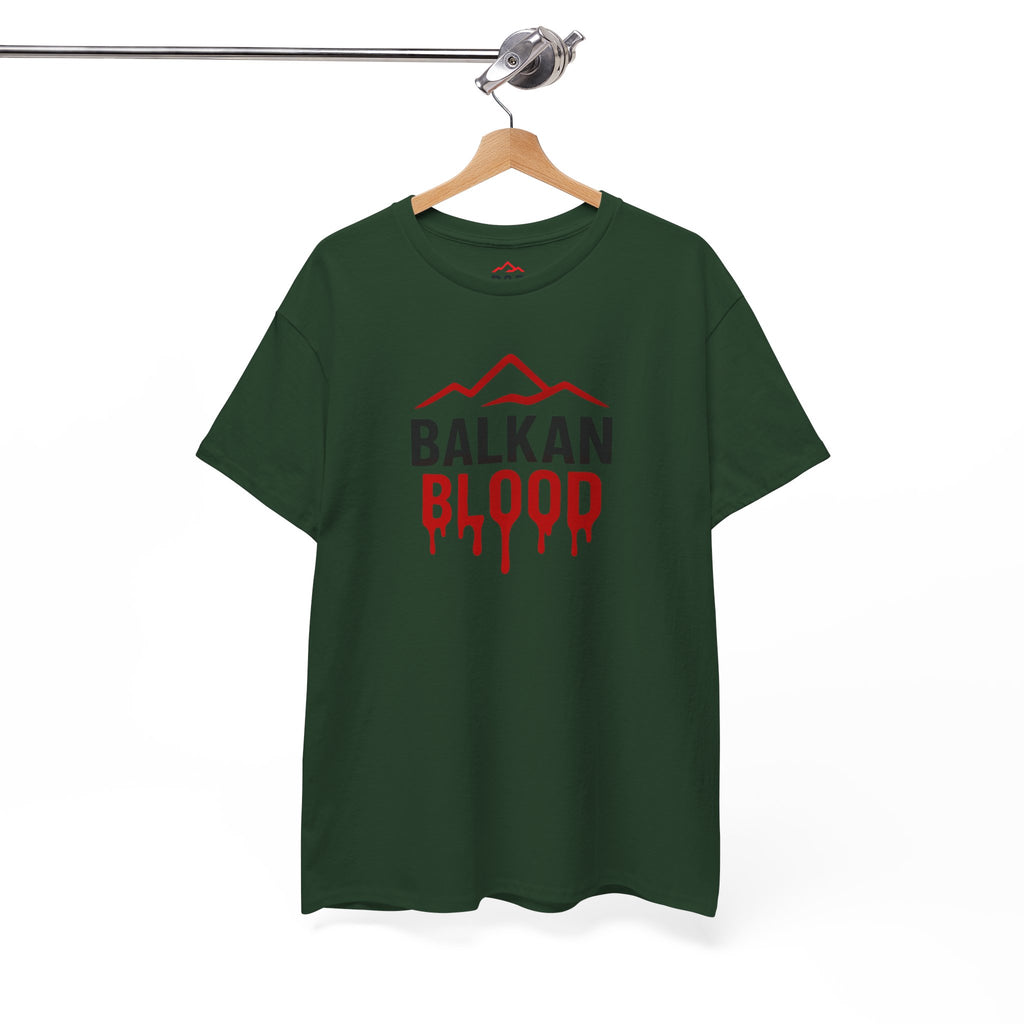 Balkan Blood T-Shirt — Heritage Graphic Tee with Multilingual “Blood” Back Print
