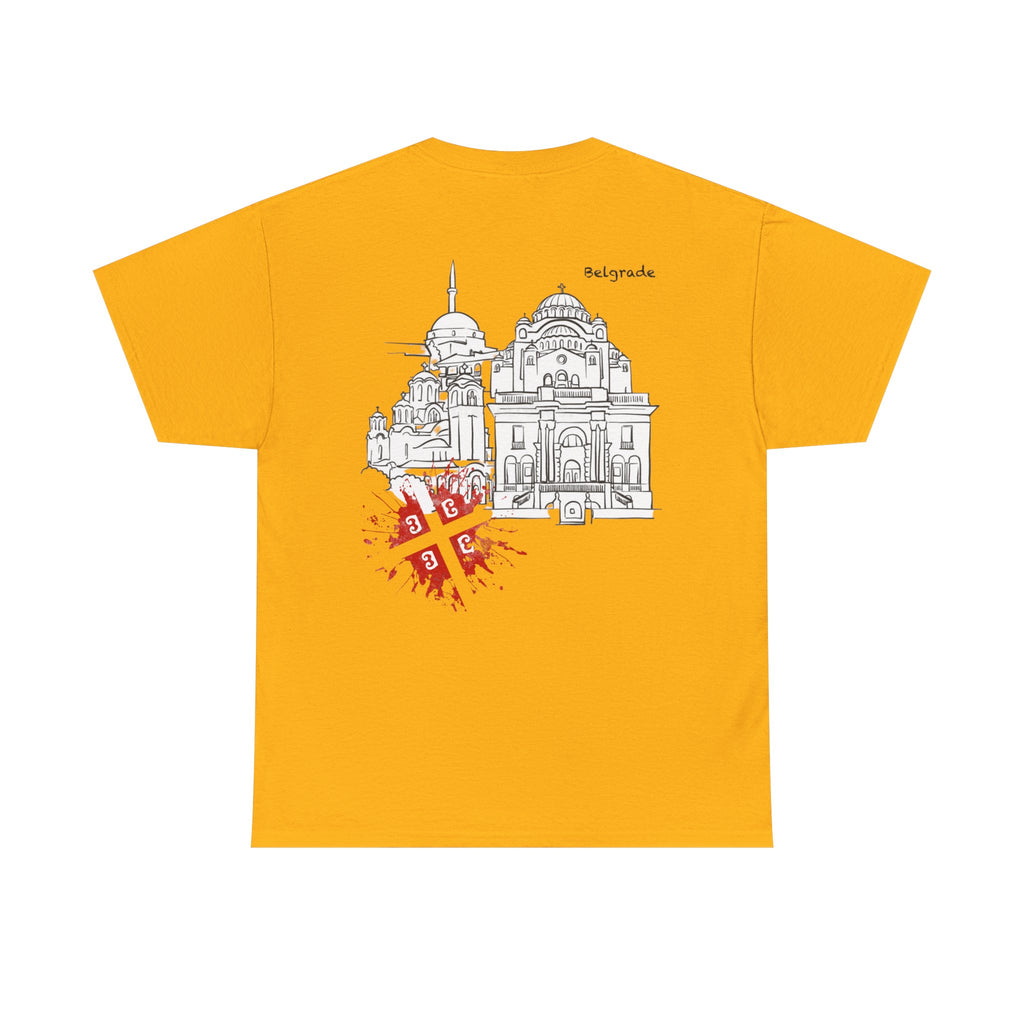 Serbian Heritage Tee, Balkan Blood Shirt, Unisex Cotton T-shirt, Cultural Pride Wear, Travel-inspired Apparel
