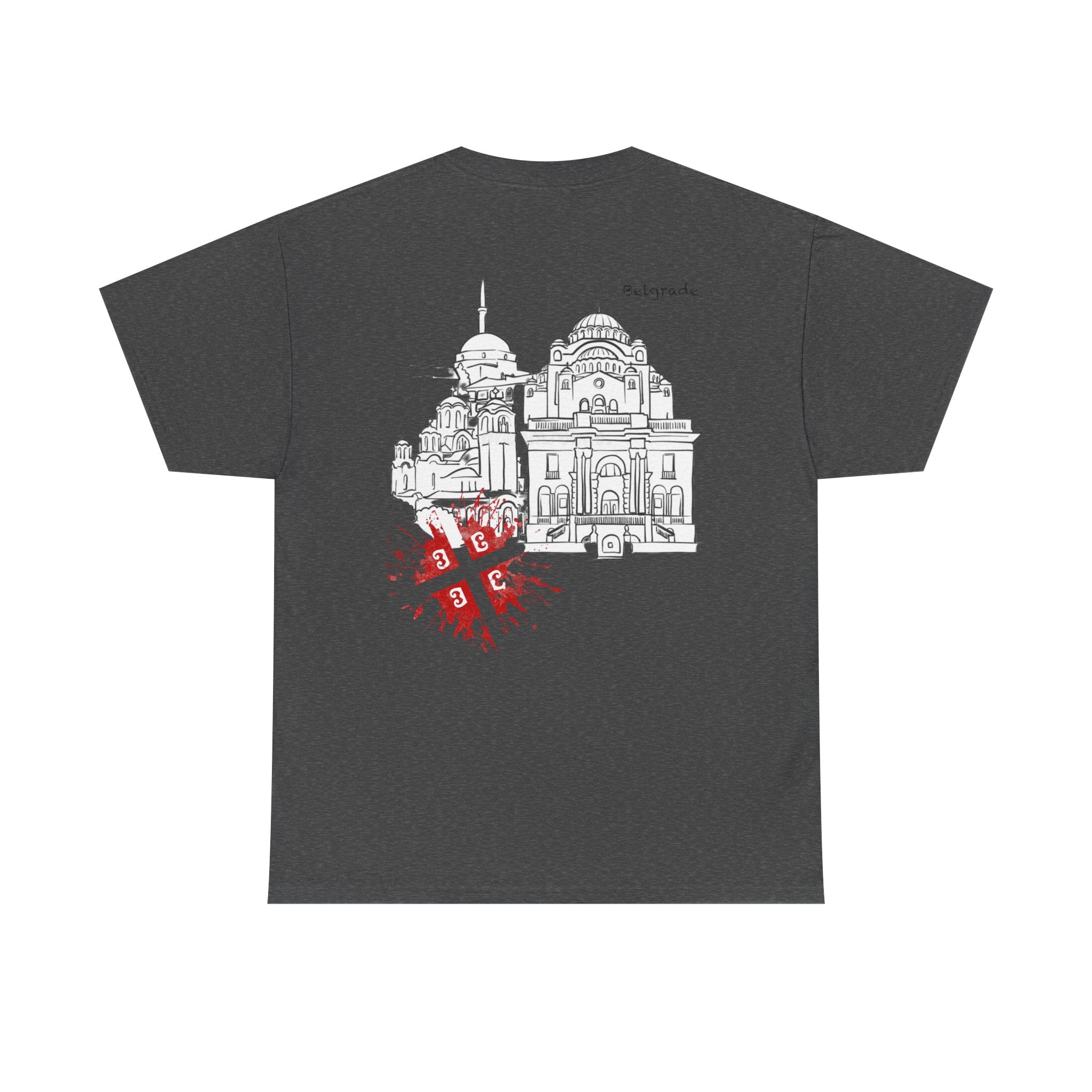Serbian Heritage Tee, Balkan Blood Shirt, Unisex Cotton T-shirt, Cultural Pride Wear, Travel-inspired Apparel