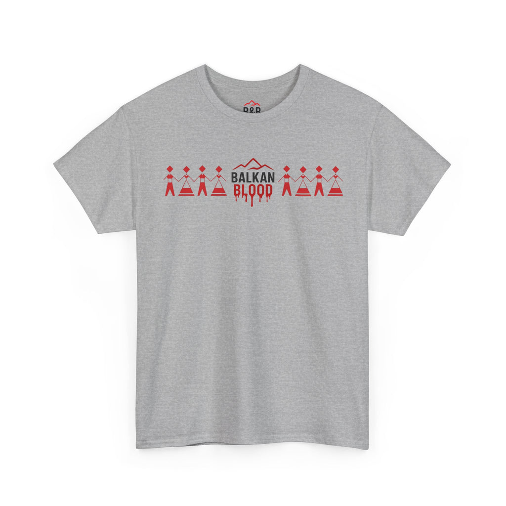 Balkan Blood Unisex Heavy Cotton Tee, Ethnic Pride Shirt, Gift for Balkans, Travel Tee, Stylish Casual Wear, Balkan States Design