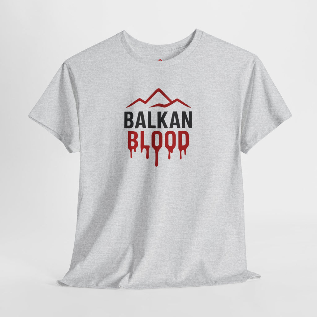 Balkan Blood T-Shirt — Heritage Graphic Tee with Multilingual “Blood” Back Print