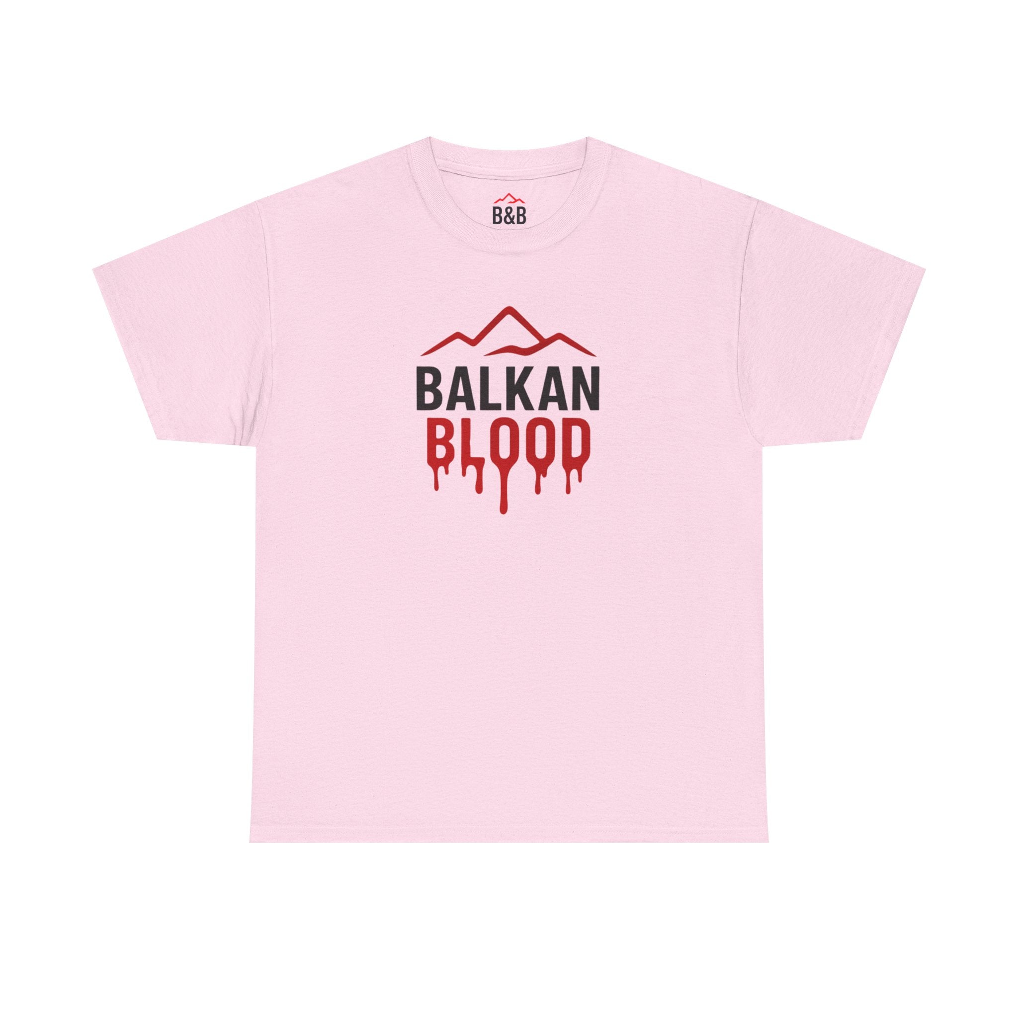 Balkan Blood T-Shirt — Heritage Graphic Tee with Multilingual “Blood” Back Print