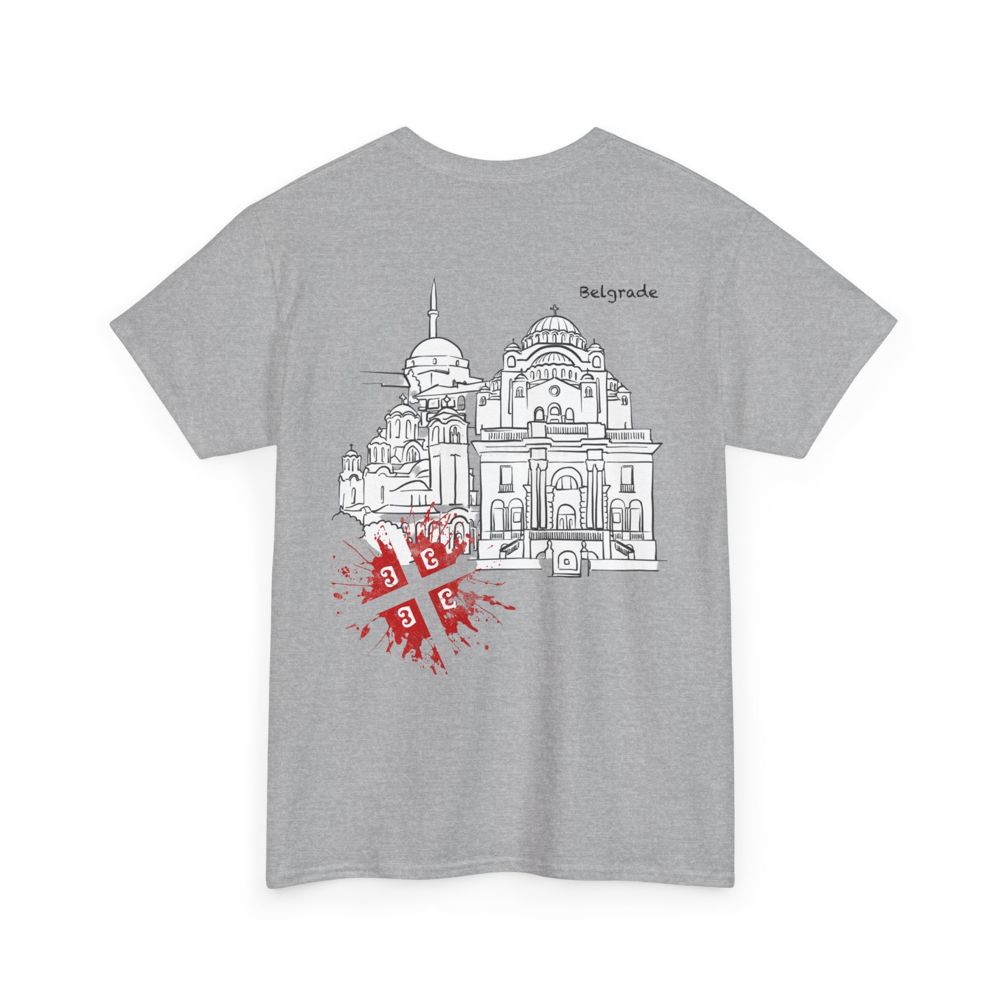 Serbian Heritage Tee, Balkan Blood Shirt, Unisex Cotton T-shirt, Cultural Pride Wear, Travel-inspired Apparel