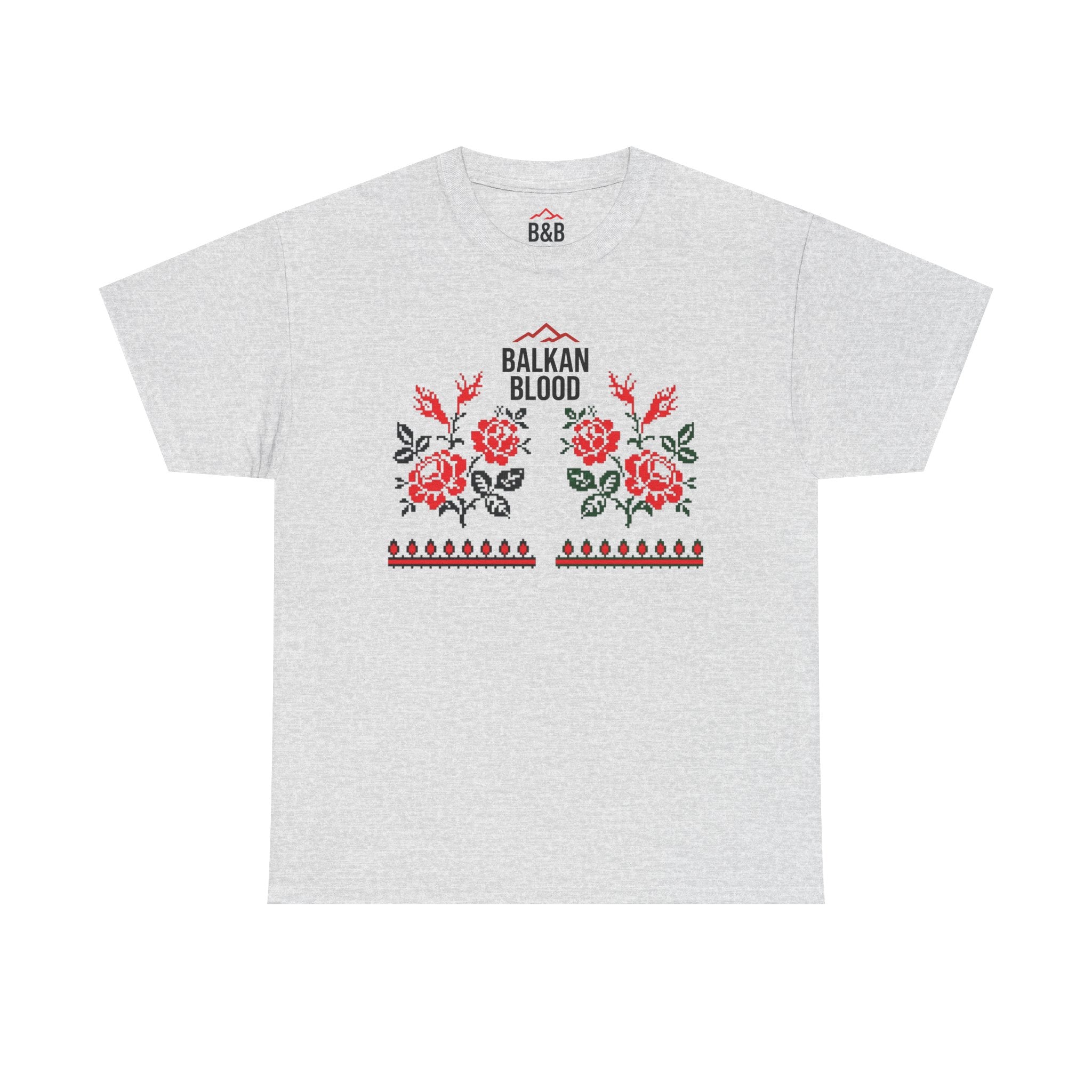 Bulgaria Balkan Blood Unisex Heavy Cotton Tee, Vintage Floral Graphic Shirt, Cultural Heritage Top, Gift for Travelers, Heritage Celebration Apparel