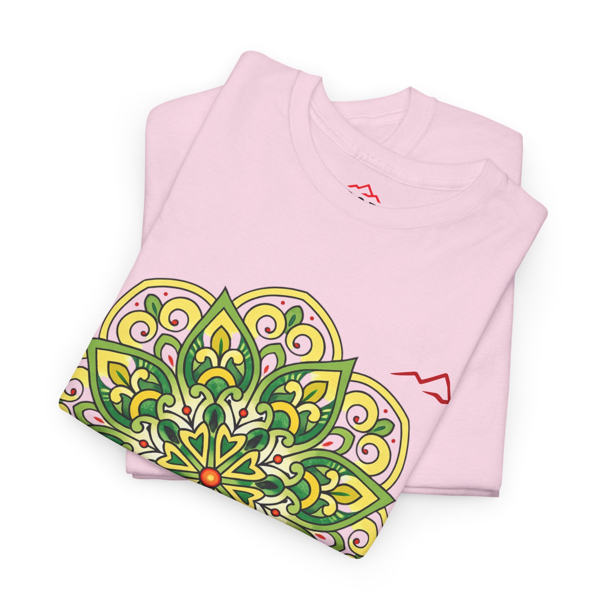 Balkan Blood Graphic Tee — Green Mandala Front & Drip Logo Back