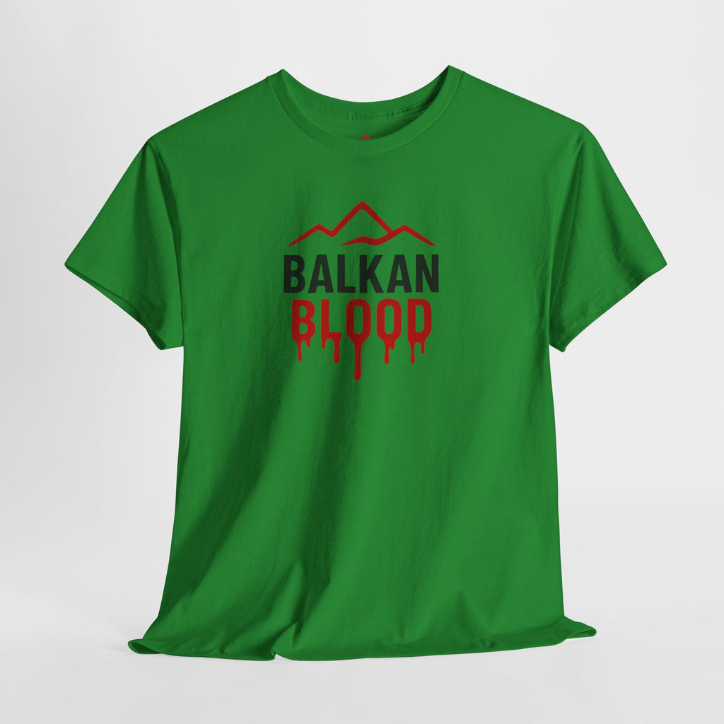 Balkan Blood T-Shirt — Heritage Graphic Tee with Multilingual “Blood” Back Print
