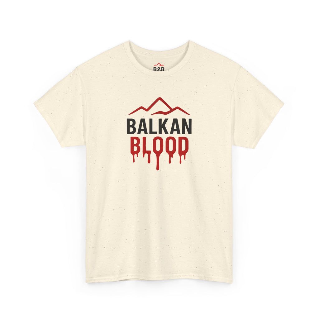 Balkan Blood T-Shirt — Heritage Graphic Tee with Multilingual “Blood” Back Print