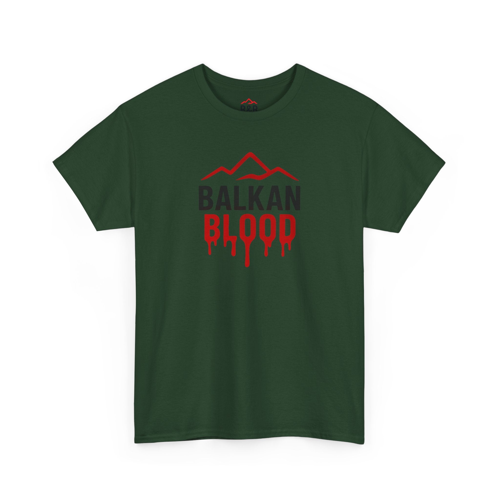 Balkan Blood T-Shirt — Heritage Graphic Tee with Multilingual “Blood” Back Print