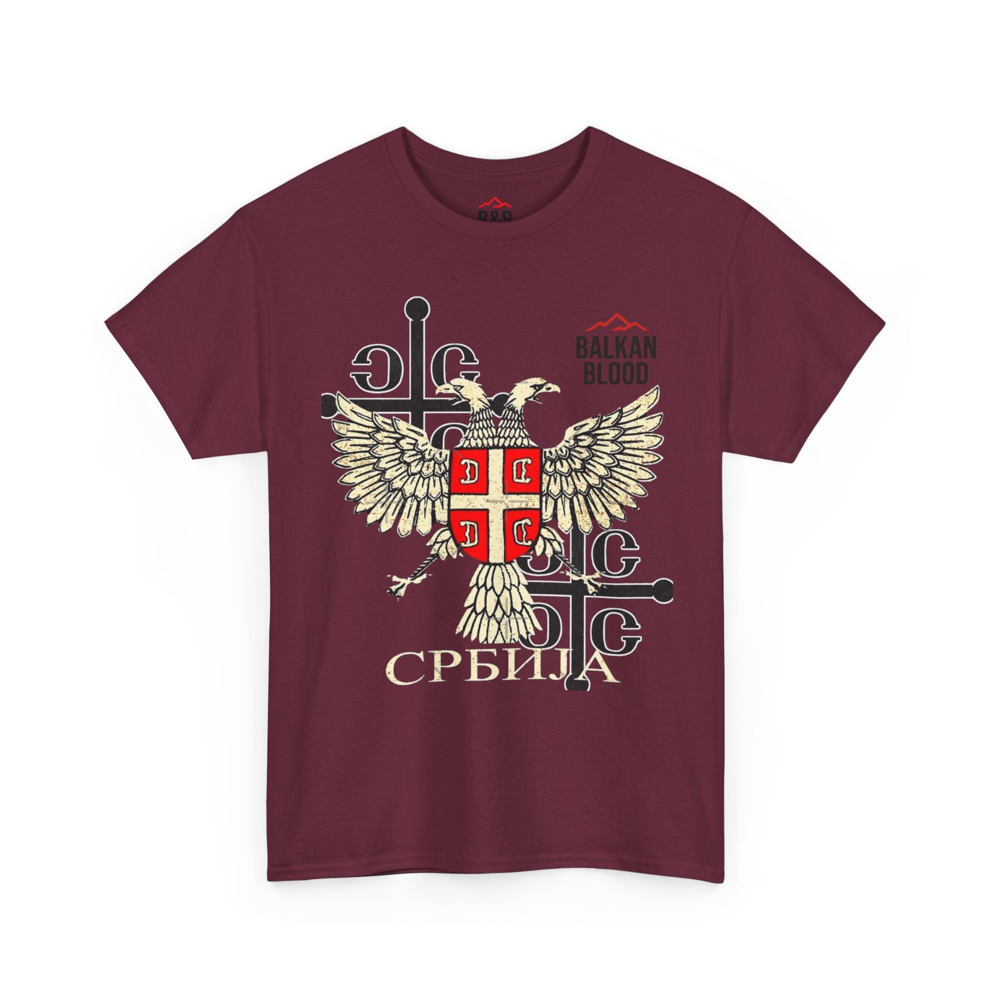 Serbian Heritage Tee, Balkan Blood Shirt, Unisex Cotton T-shirt, Cultural Pride Wear, Travel-inspired Apparel