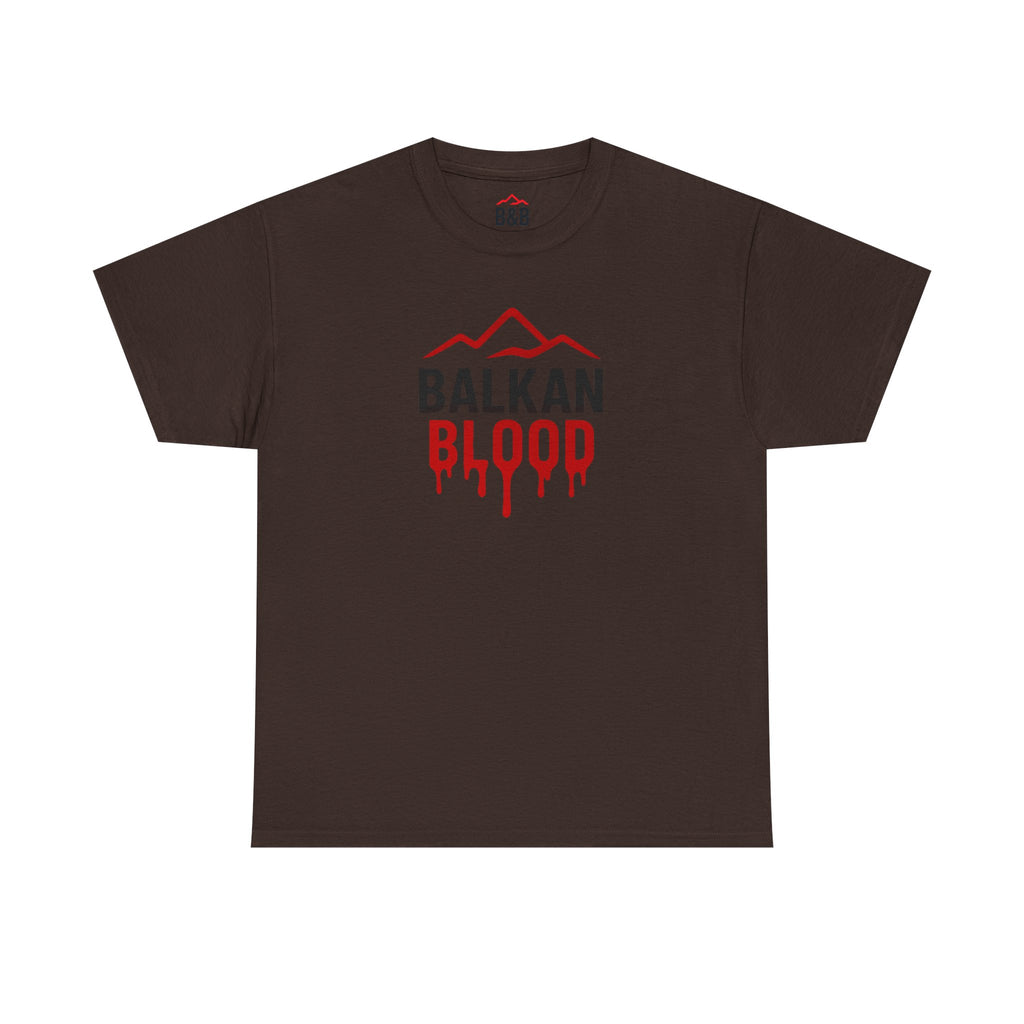 Balkan Blood T-Shirt — Heritage Graphic Tee with Multilingual “Blood” Back Print