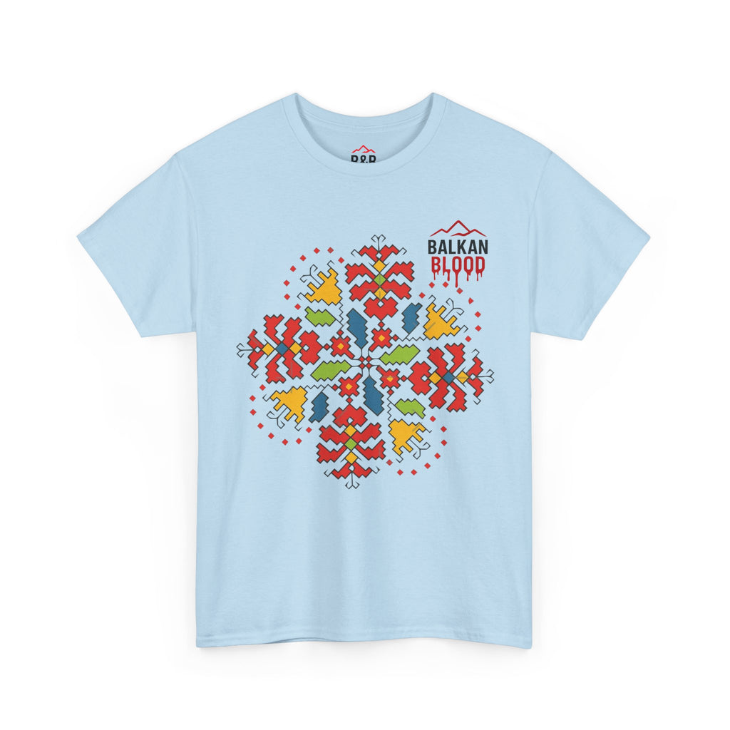 Balkan Blood Unisex Heavy Cotton Tee, Balkan Emrodery