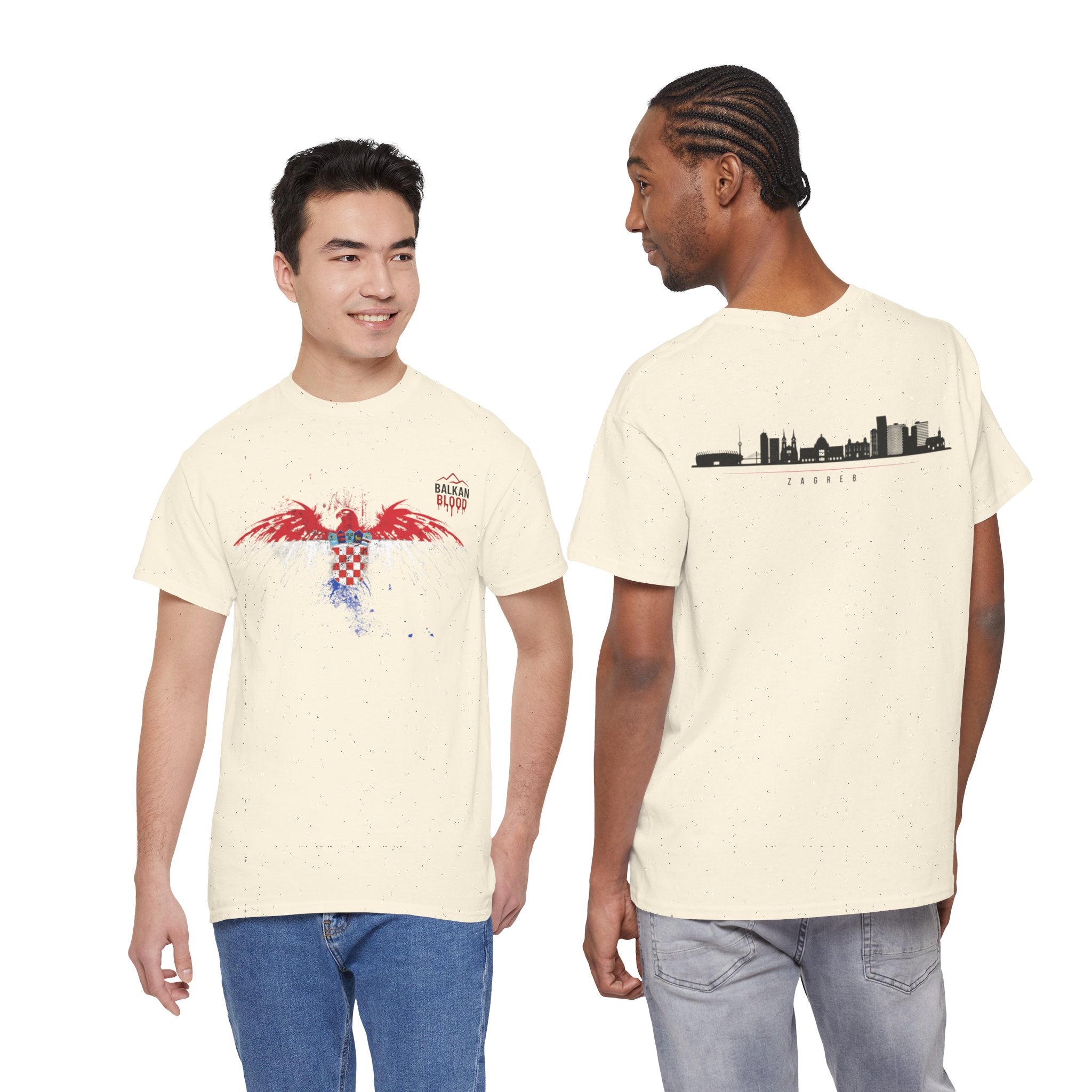 Croatia/Zagreb Unisex Heavy Cotton Tee