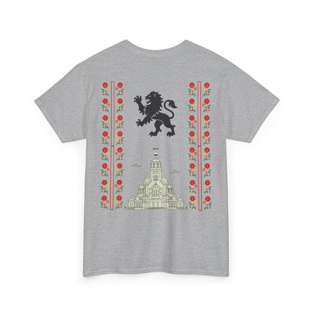 Bulgaria Balkan Blood Unisex Heavy Cotton Tee, Vintage Floral Graphic Shirt, Cultural Heritage Top, Gift for Travelers, Heritage Celebration Apparel