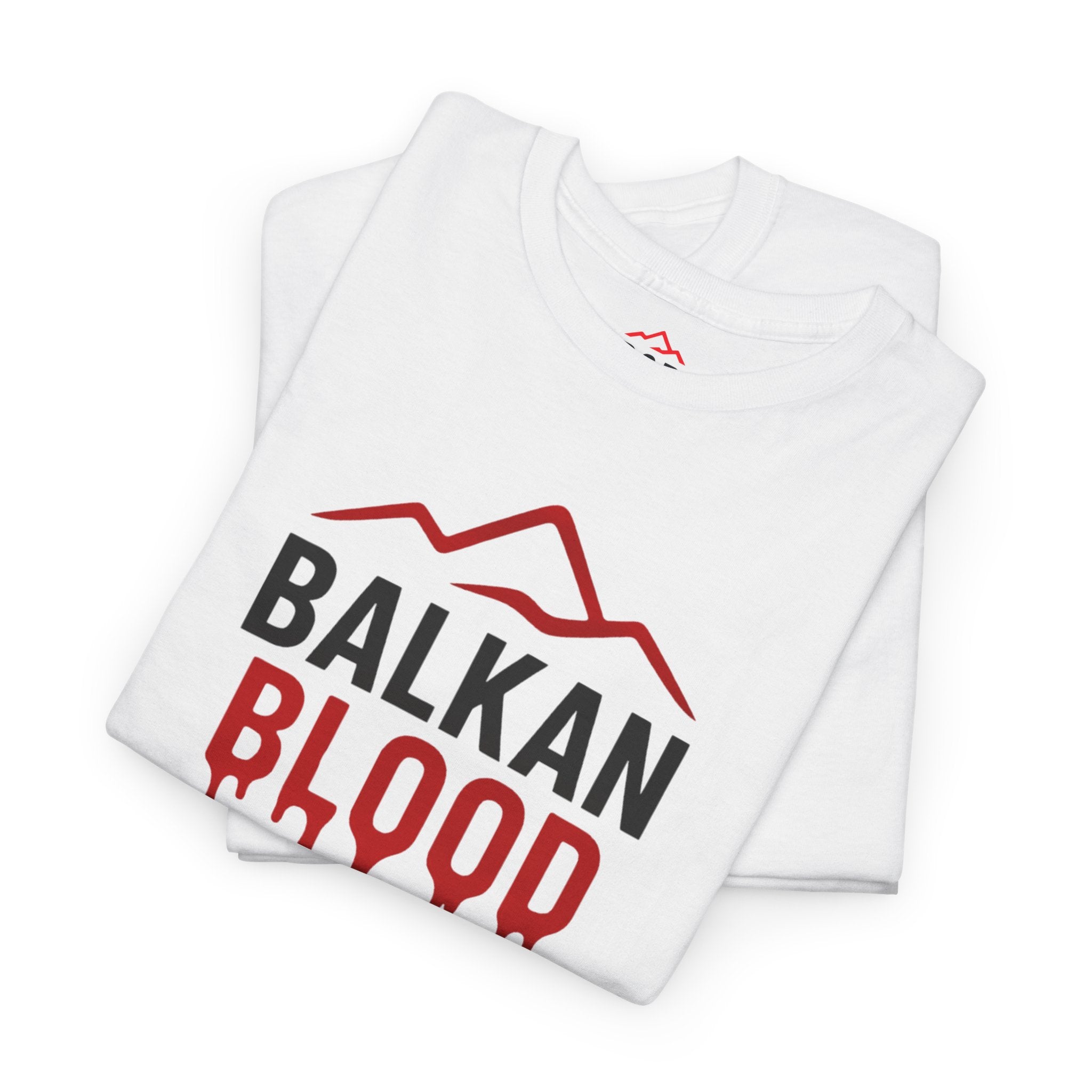 Balkan Blood T-Shirt — Heritage Graphic Tee with Multilingual “Blood” Back Print