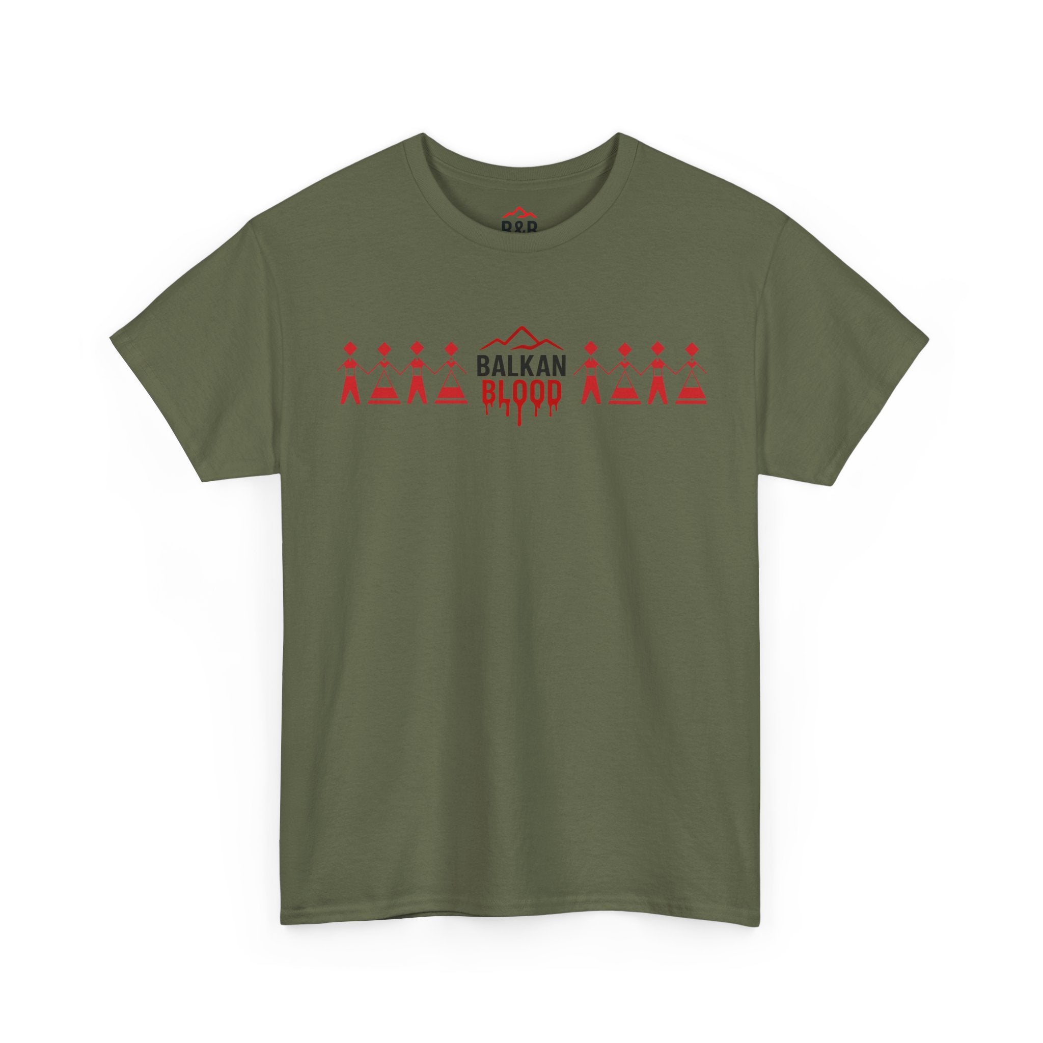 Balkan Blood Unisex Heavy Cotton Tee, Ethnic Pride Shirt, Gift for Balkans, Travel Tee, Stylish Casual Wear, Balkan States Design