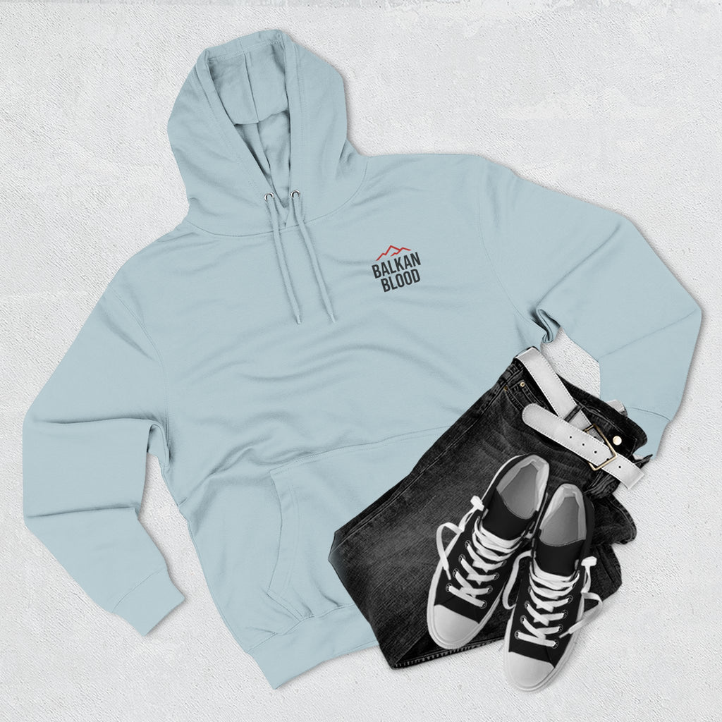 Balkan Blood Hoodie - Cozy Fleece Sweatshirt for Outdoor Adventures, Gifts for Nature Lovers, Hiking, Travel, Casual Wear