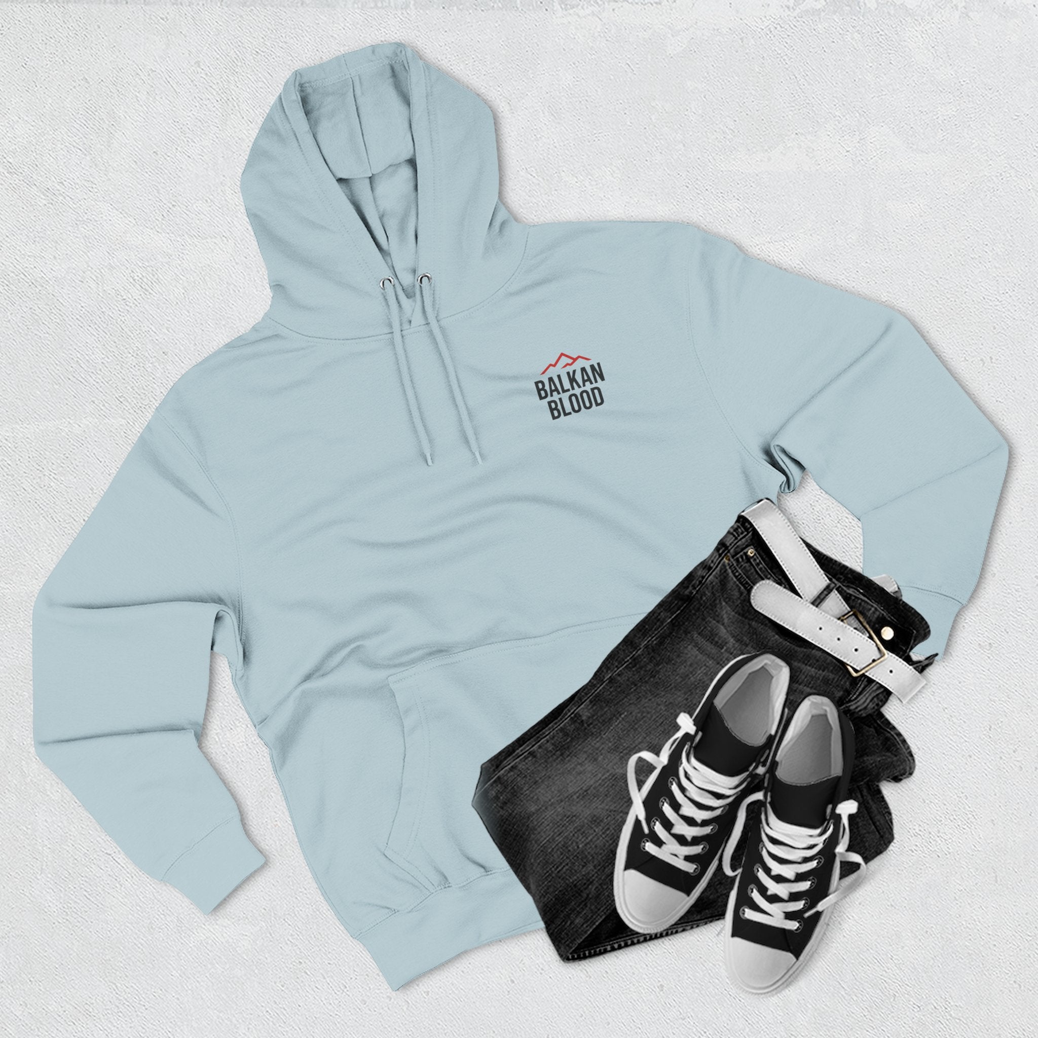 Balkan Blood Hoodie - Cozy Fleece Sweatshirt for Outdoor Adventures, Gifts for Nature Lovers, Hiking, Travel, Casual Wear