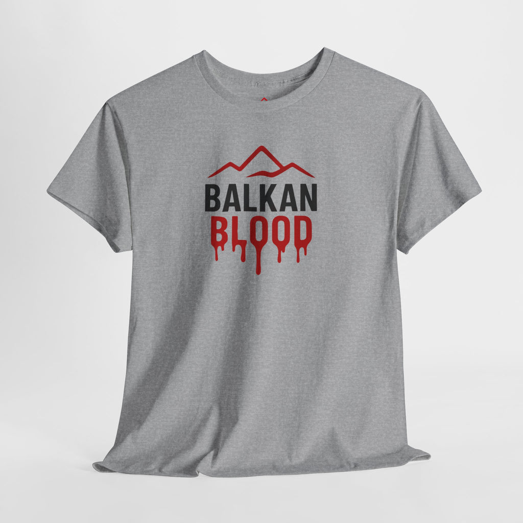 Balkan Blood T-Shirt — Heritage Graphic Tee with Multilingual “Blood” Back Print