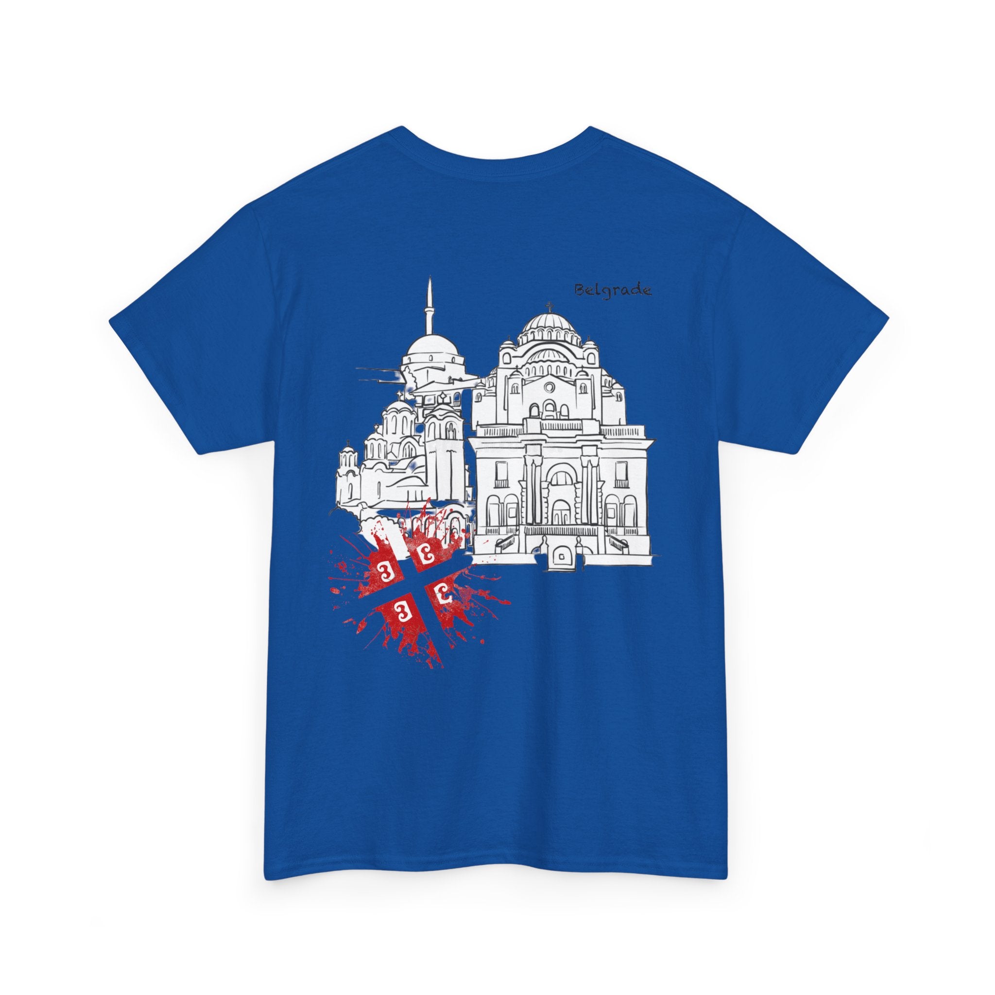 Serbian Heritage Tee, Balkan Blood Shirt, Unisex Cotton T-shirt, Cultural Pride Wear, Travel-inspired Apparel