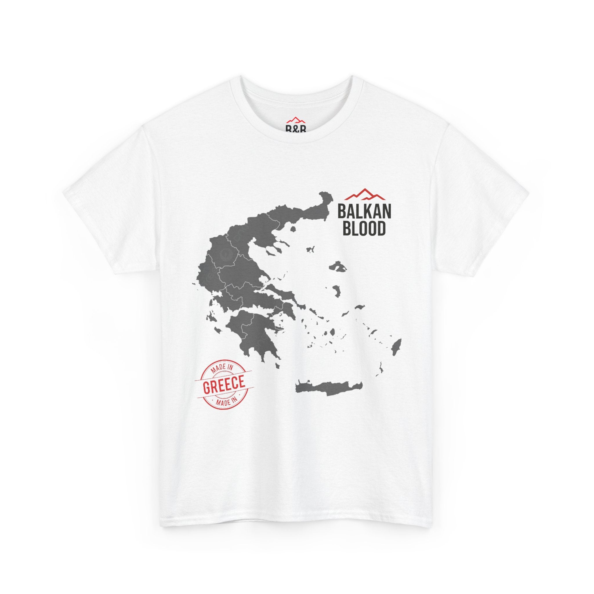 Balkan Blood Tee | Unisex Heavy Cotton T-Shirt, Greece Souvenir Shirt, Travel Gift, Casual Wear, Unique Graphic Tee