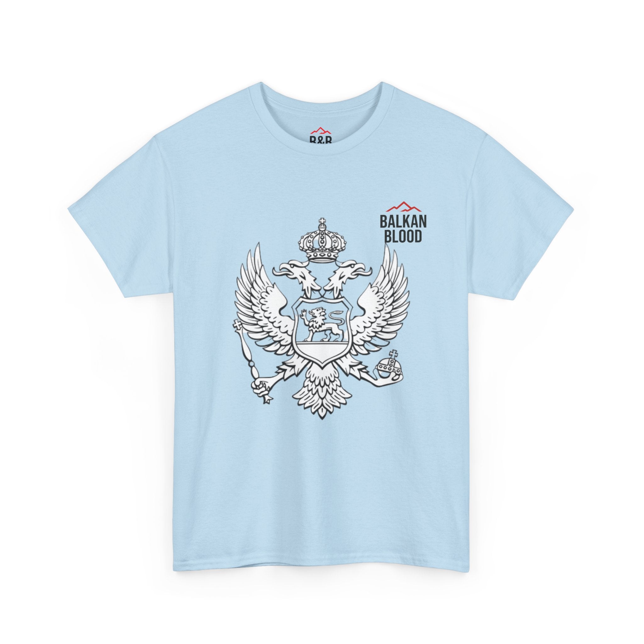 Montenegro/Balkan Blood Unisex Heavy Cotton Tee, Vintage Style Shirt, Graphic Tee, Travel Souvenir, Gift for Heritage Lovers
