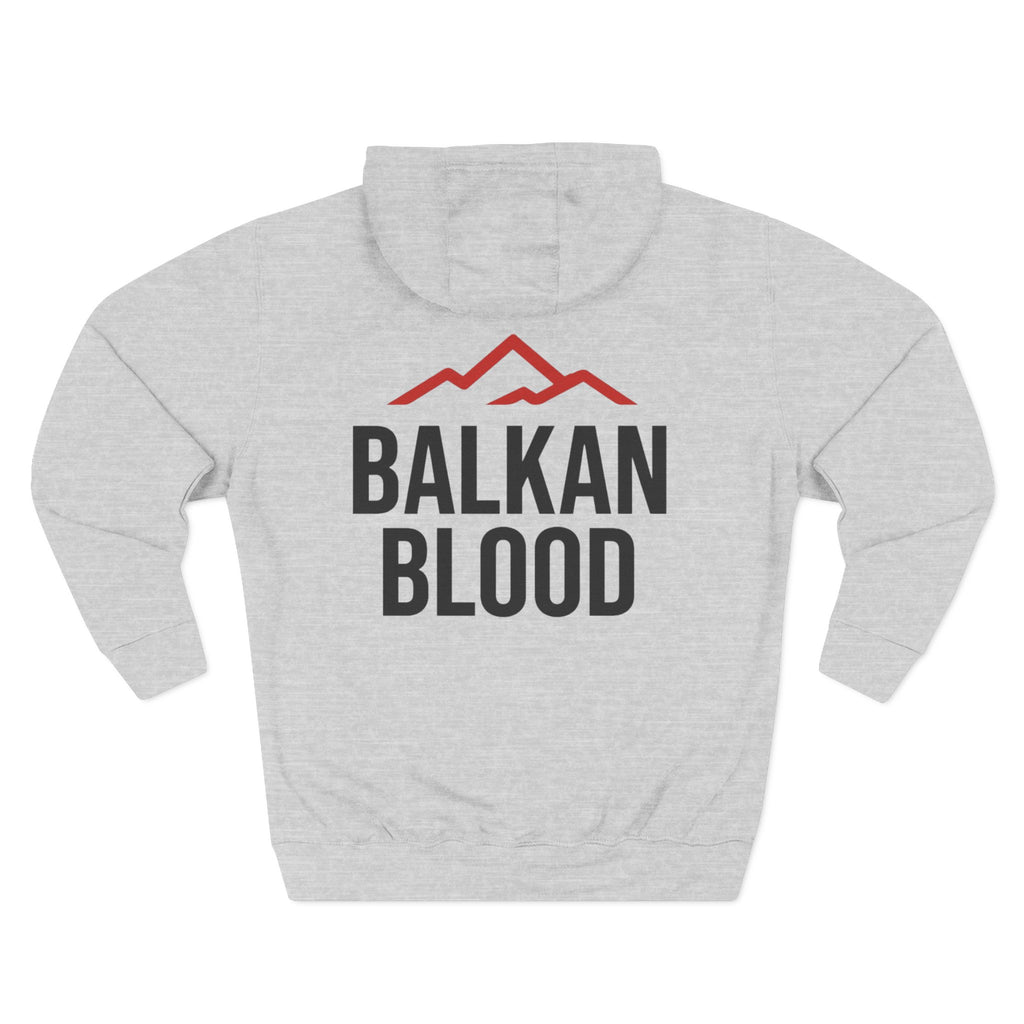Balkan Blood Hoodie - Cozy Fleece Sweatshirt for Outdoor Adventures, Gifts for Nature Lovers, Hiking, Travel, Casual Wear