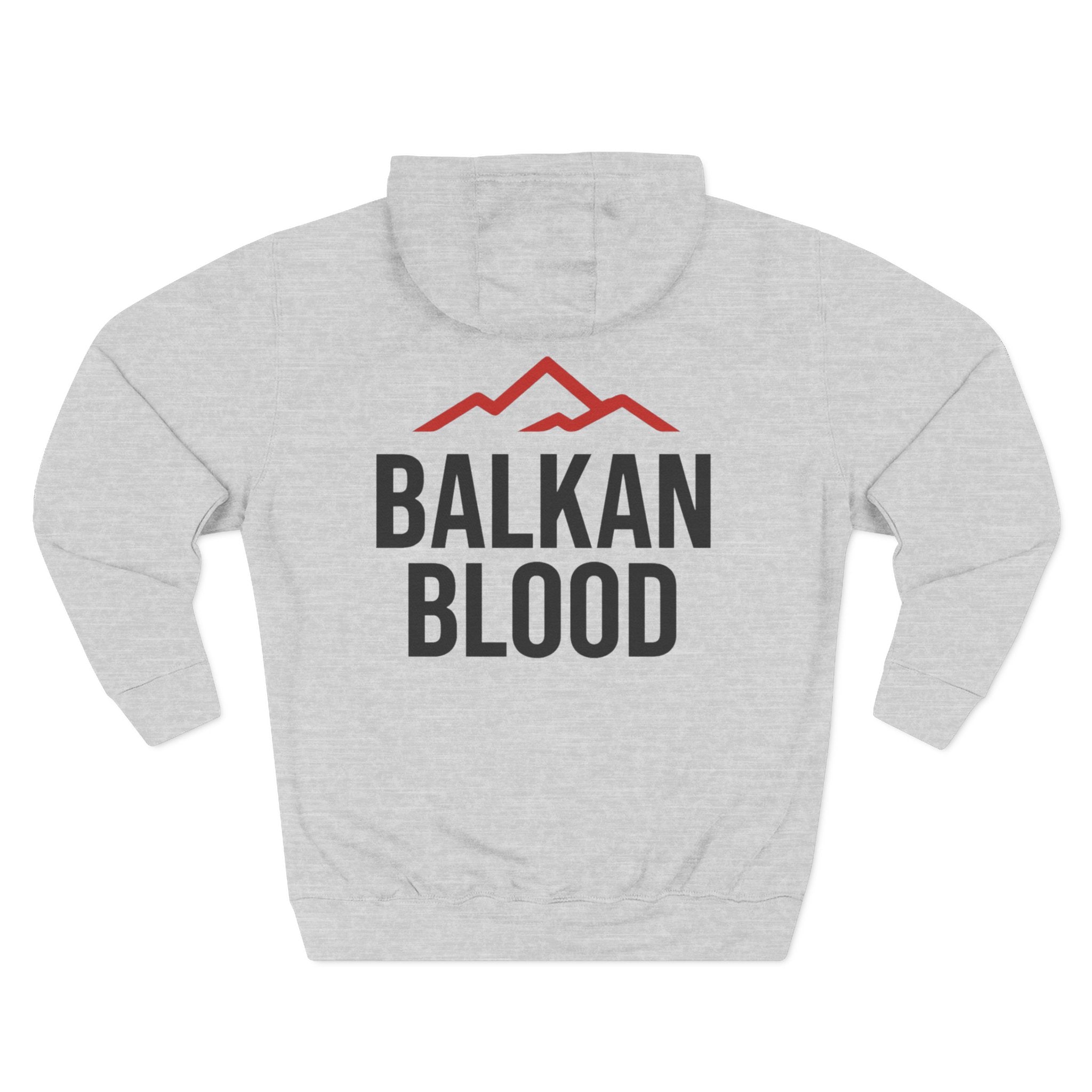 Balkan Blood Hoodie - Cozy Fleece Sweatshirt for Outdoor Adventures, Gifts for Nature Lovers, Hiking, Travel, Casual Wear