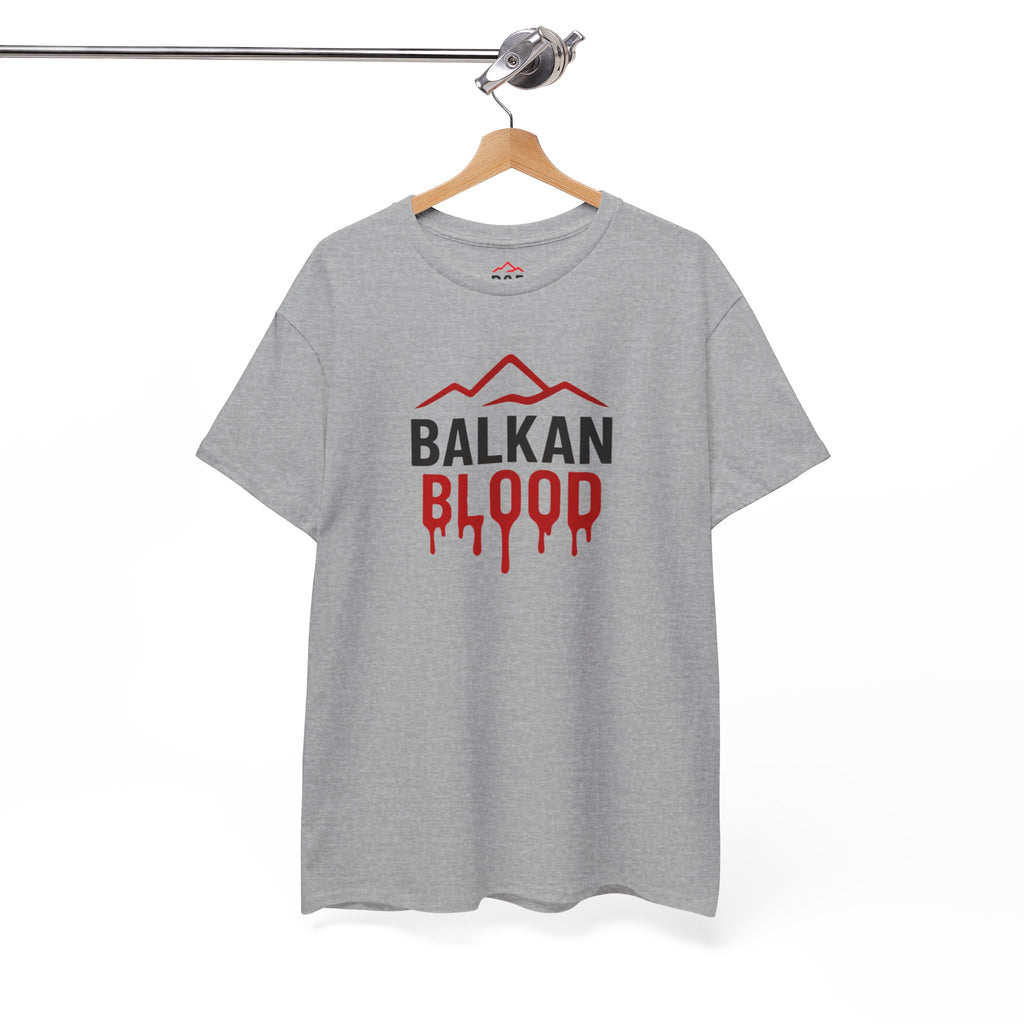 Balkan Blood T-Shirt — Heritage Graphic Tee with Multilingual “Blood” Back Print