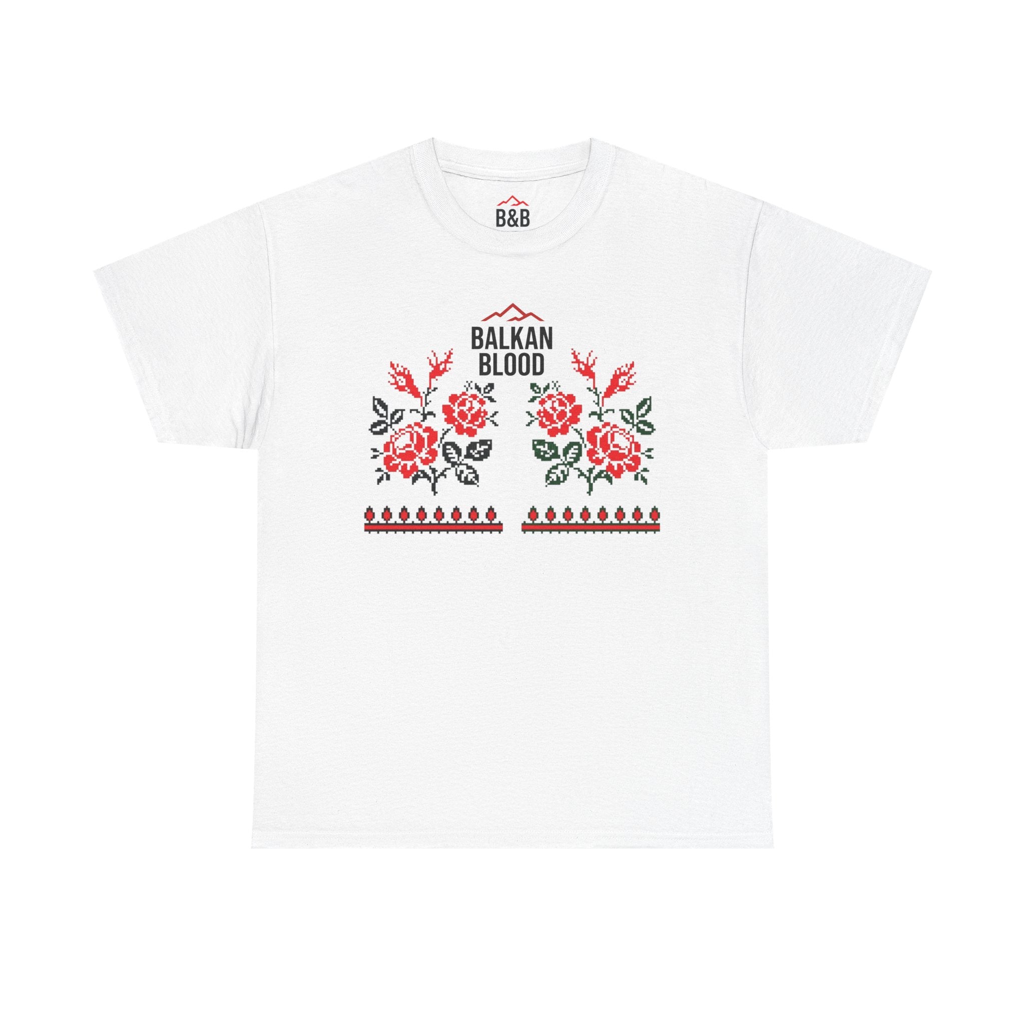Bulgaria Balkan Blood Unisex Heavy Cotton Tee, Vintage Floral Graphic Shirt, Cultural Heritage Top, Gift for Travelers, Heritage Celebration Apparel