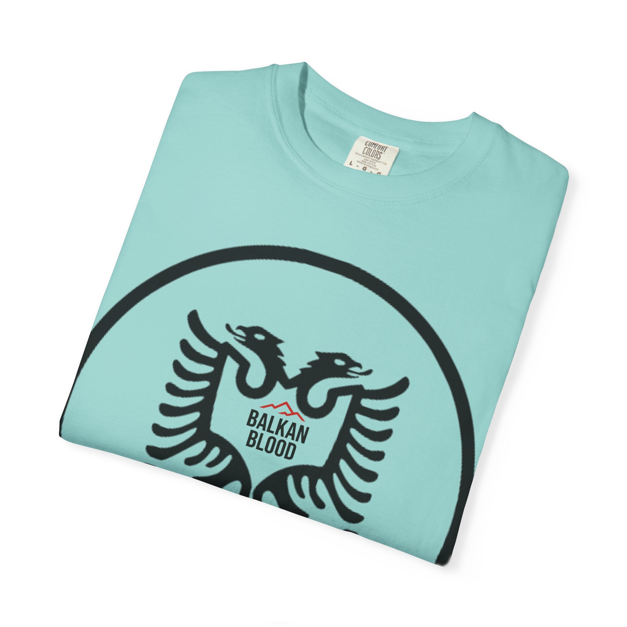 Albanian Balkan Heritage T-Shirt - Unisex Garment-Dyed Tee, Albania Pride Apparel, Cultural Gift, Travel Souvenir, Festival Wear