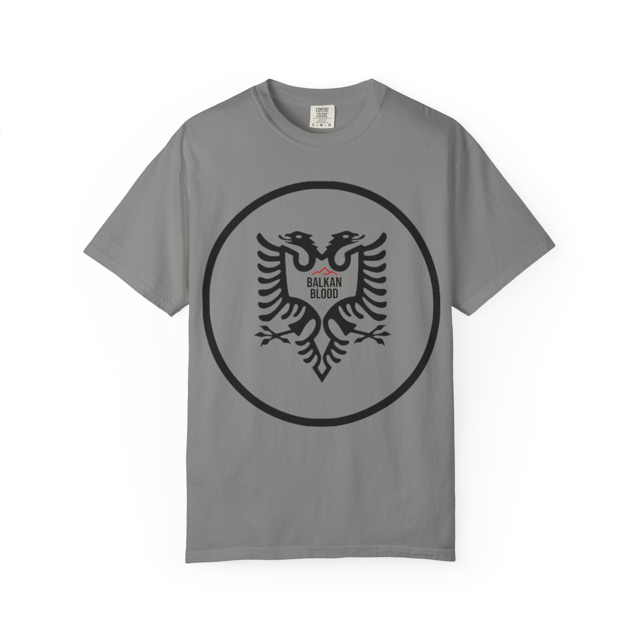 Albanian Balkan Heritage T-Shirt - Unisex Garment-Dyed Tee, Albania Pride Apparel, Cultural Gift, Travel Souvenir, Festival Wear
