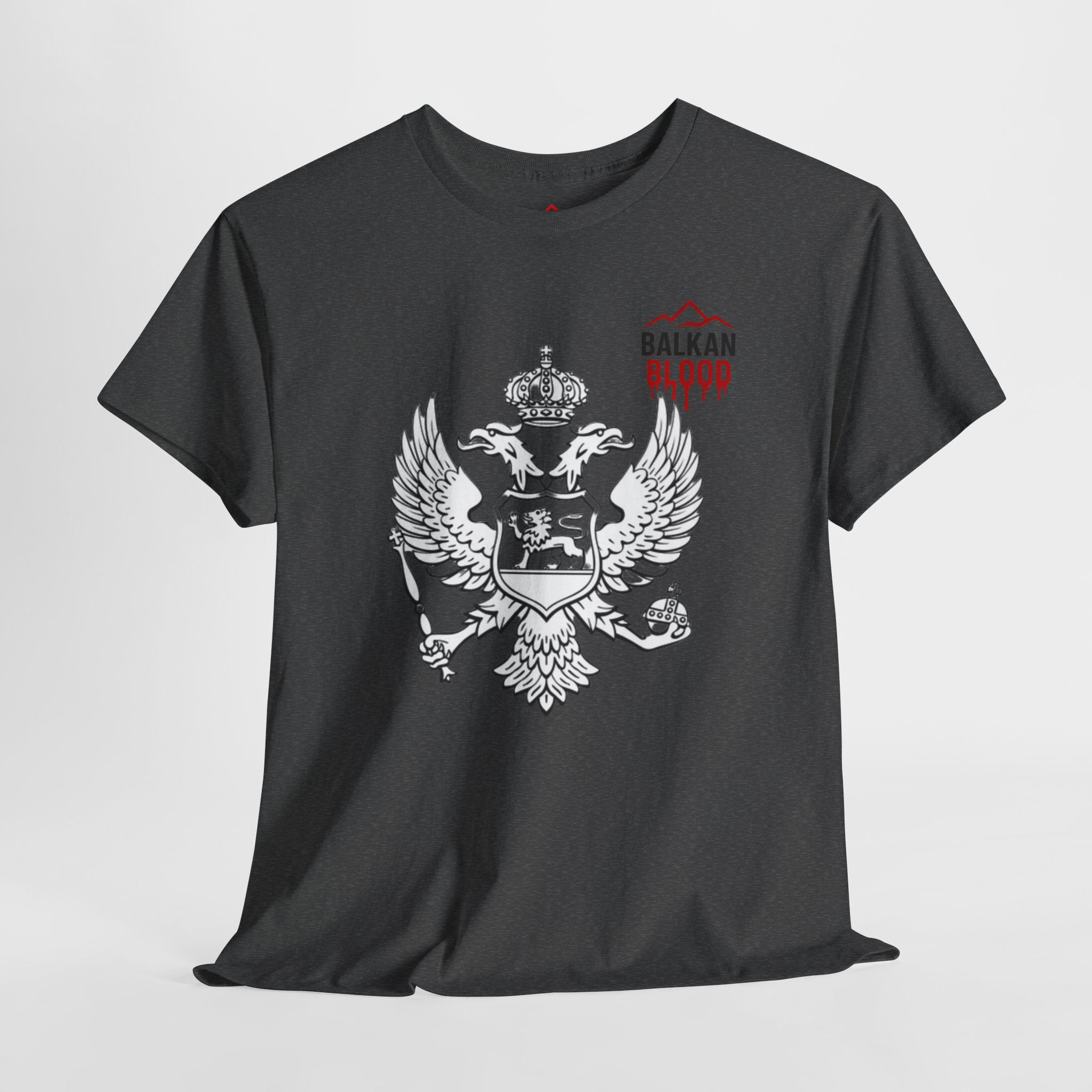 Montenegro/Balkan Blood Unisex Heavy Cotton Tee, Vintage Style Shirt
