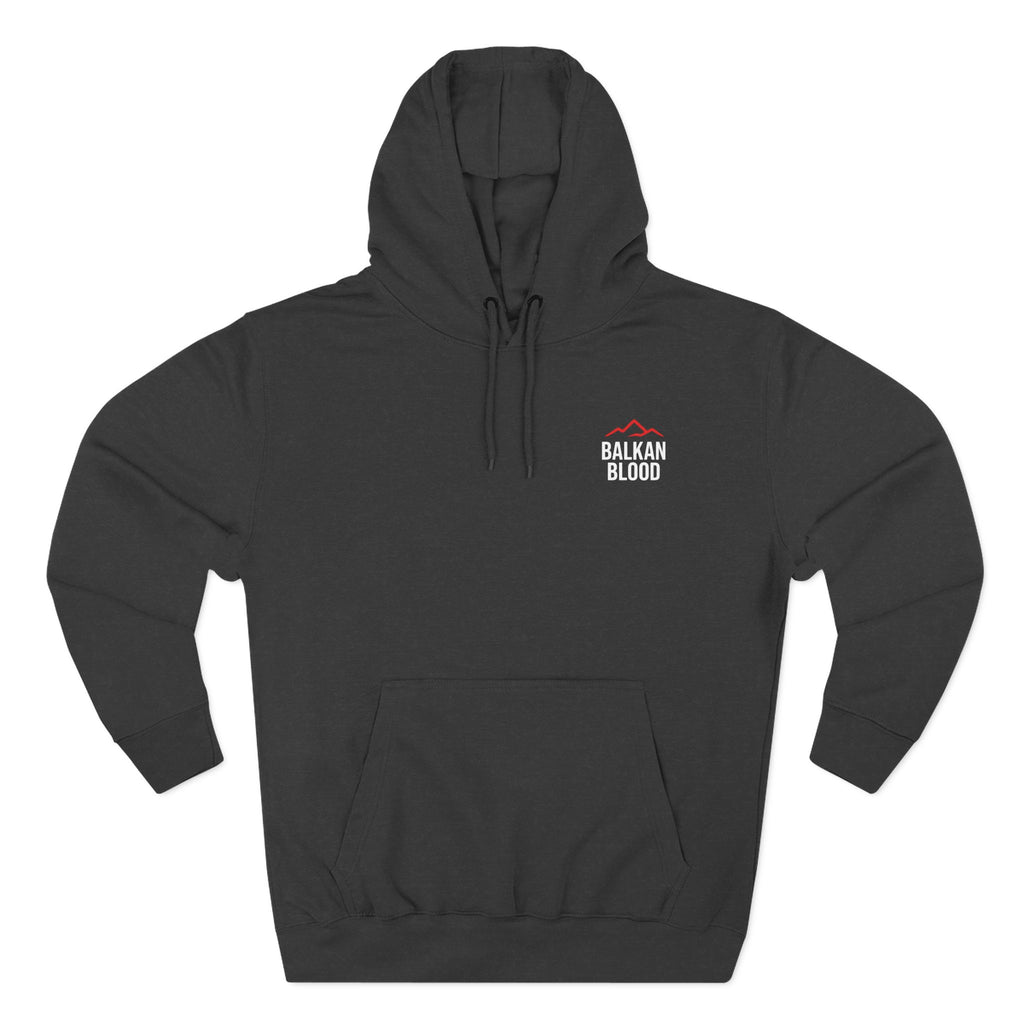 Balkan Blood Hoodie - Cozy Fleece Sweatshirt for Outdoor Adventures, Gifts for Nature Lovers, Hiking, Travel, Casual Wear
