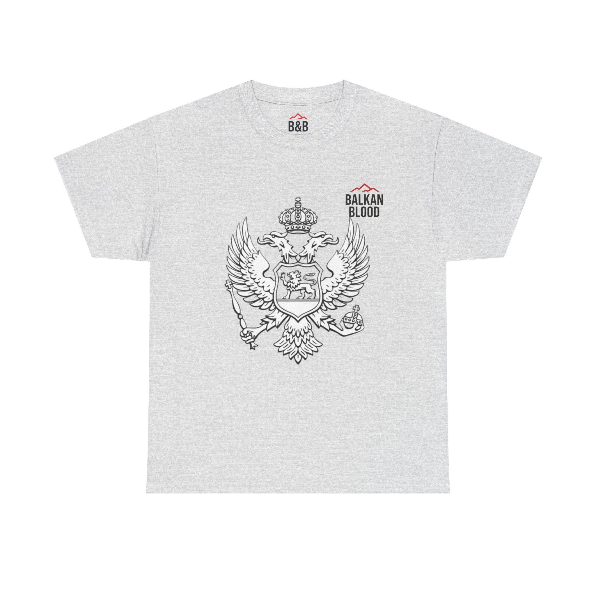 Montenegro/Balkan Blood Unisex Heavy Cotton Tee, Vintage Style Shirt, Graphic Tee, Travel Souvenir, Gift for Heritage Lovers