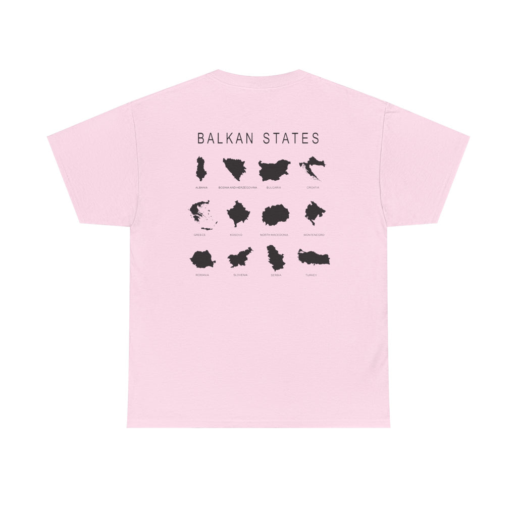 Balkan Blood Unisex Heavy Cotton Tee, Ethnic Pride Shirt, Gift for Balkans, Travel Tee, Stylish Casual Wear, Balkan States Design