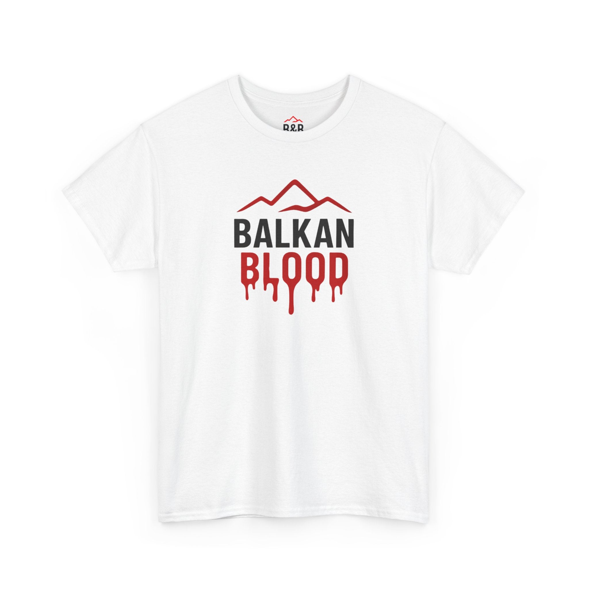 Balkan Blood T-Shirt — Heritage Graphic Tee with Multilingual “Blood” Back Print