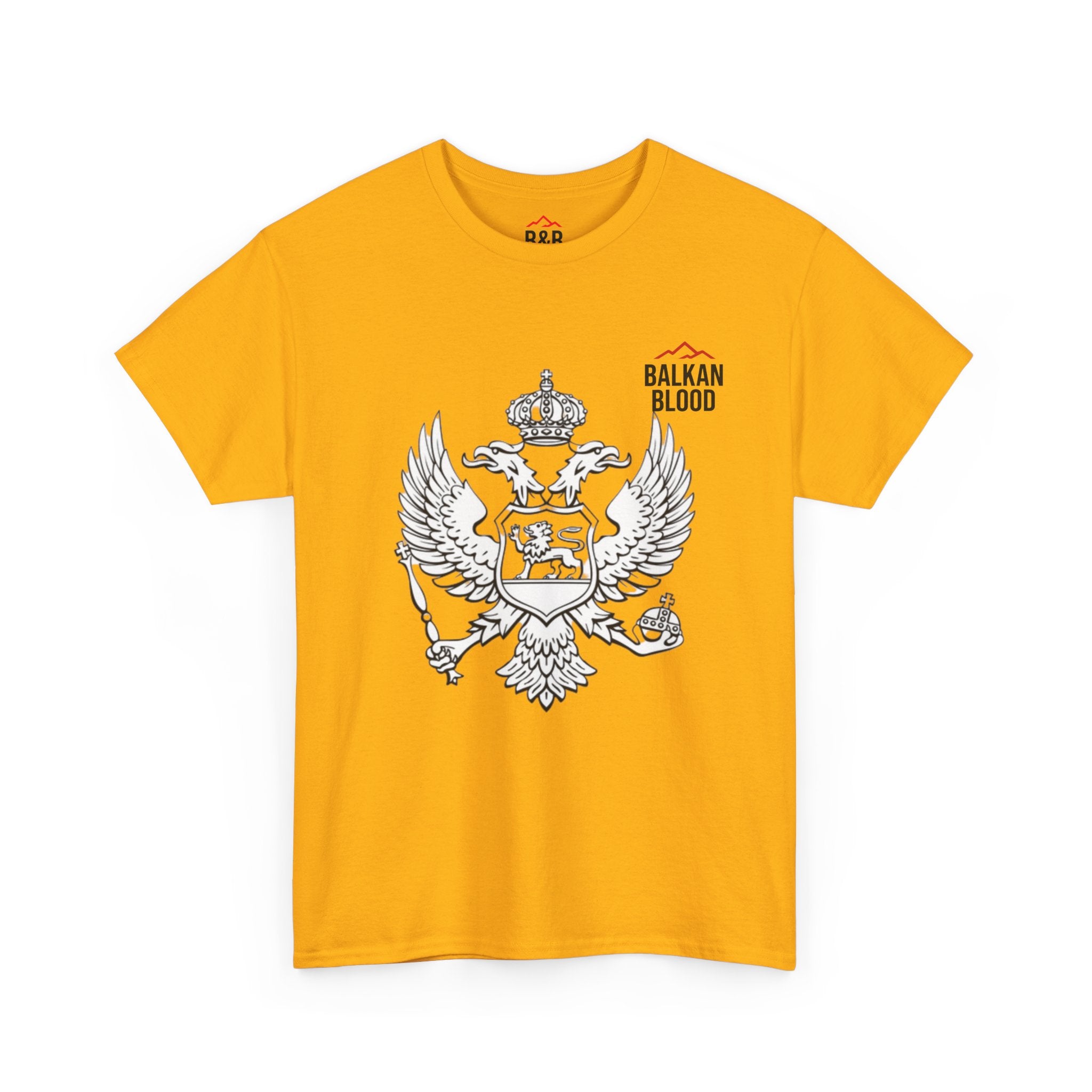 Montenegro/Balkan Blood Unisex Heavy Cotton Tee, Vintage Style Shirt, Graphic Tee, Travel Souvenir, Gift for Heritage Lovers