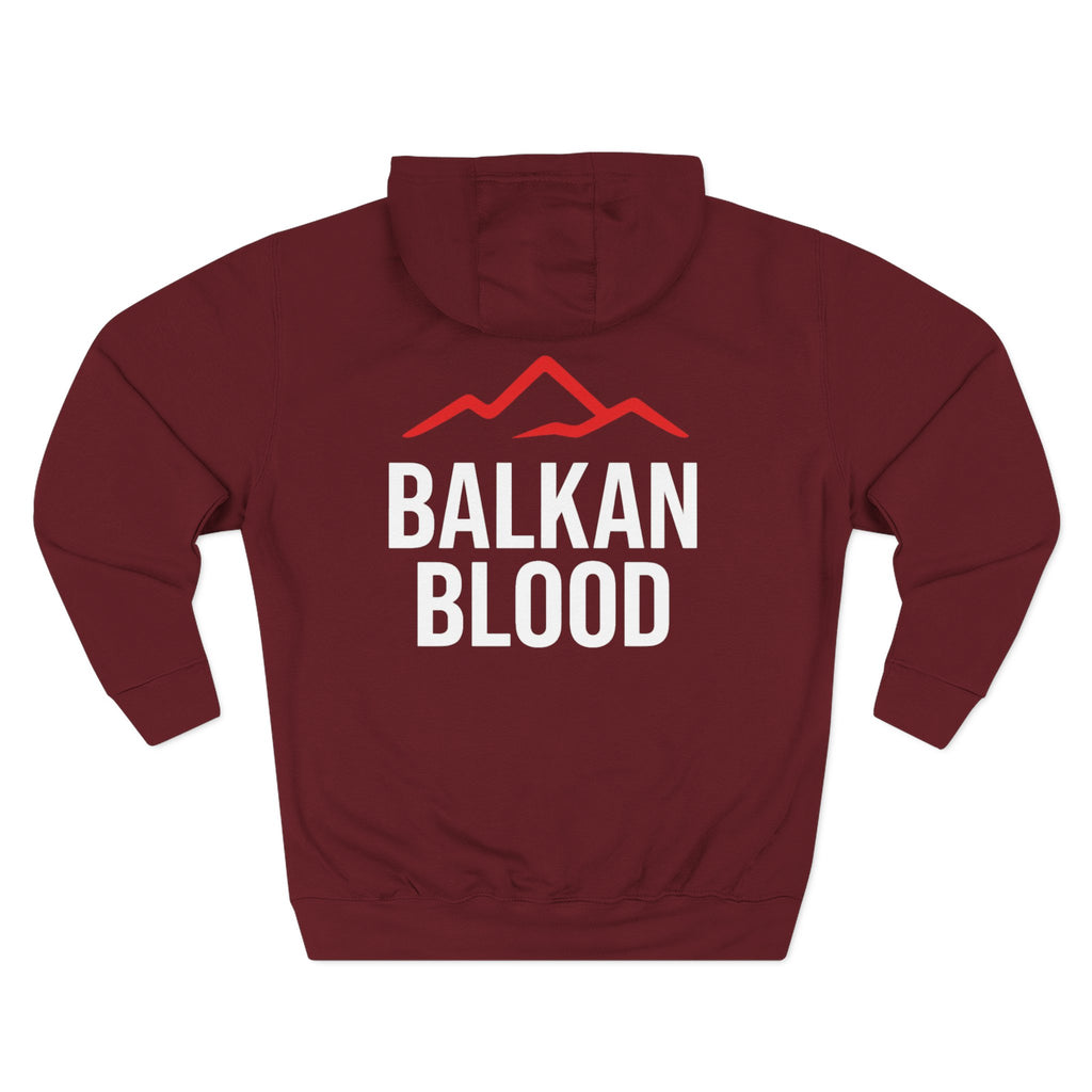 Balkan Blood Hoodie - Cozy Fleece Sweatshirt for Outdoor Adventures, Gifts for Nature Lovers, Hiking, Travel, Casual Wear