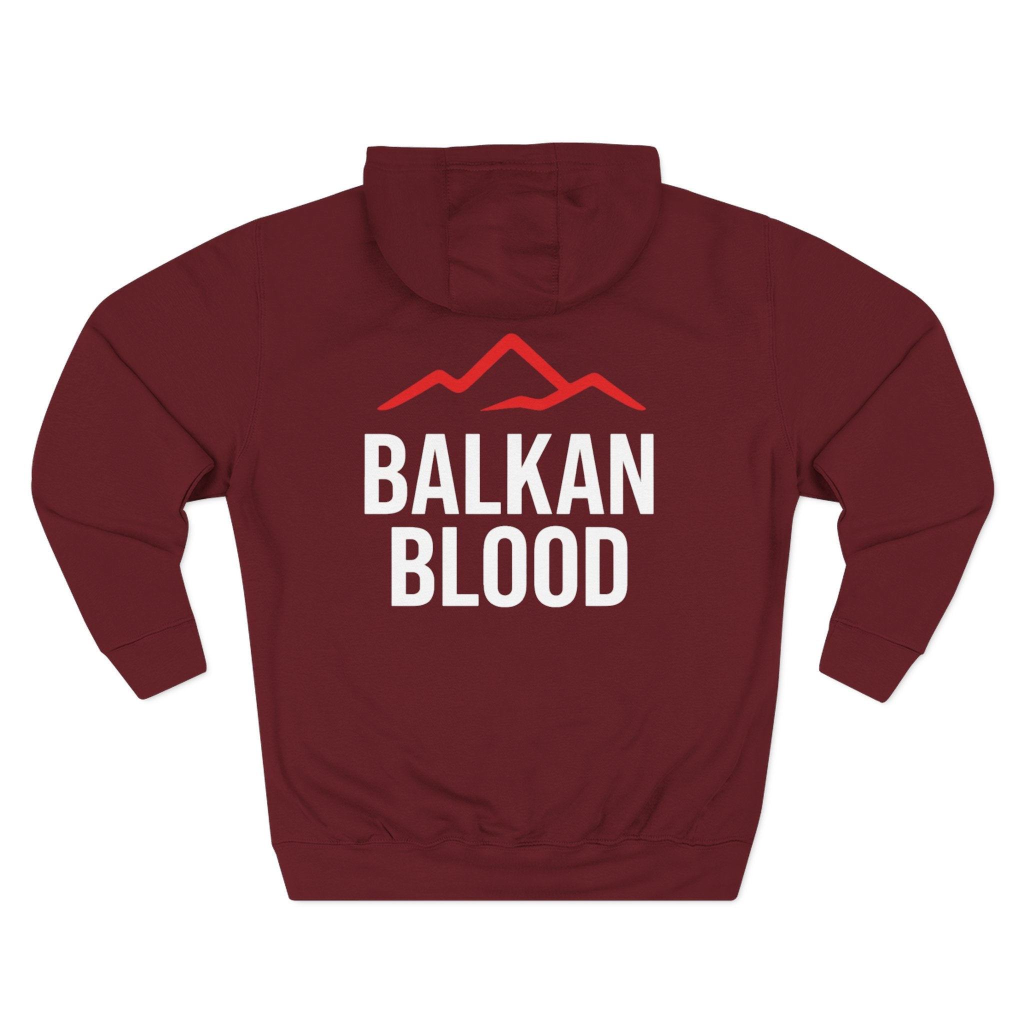 Balkan Blood Hoodie - Cozy Fleece Sweatshirt for Outdoor Adventures, Gifts for Nature Lovers, Hiking, Travel, Casual Wear