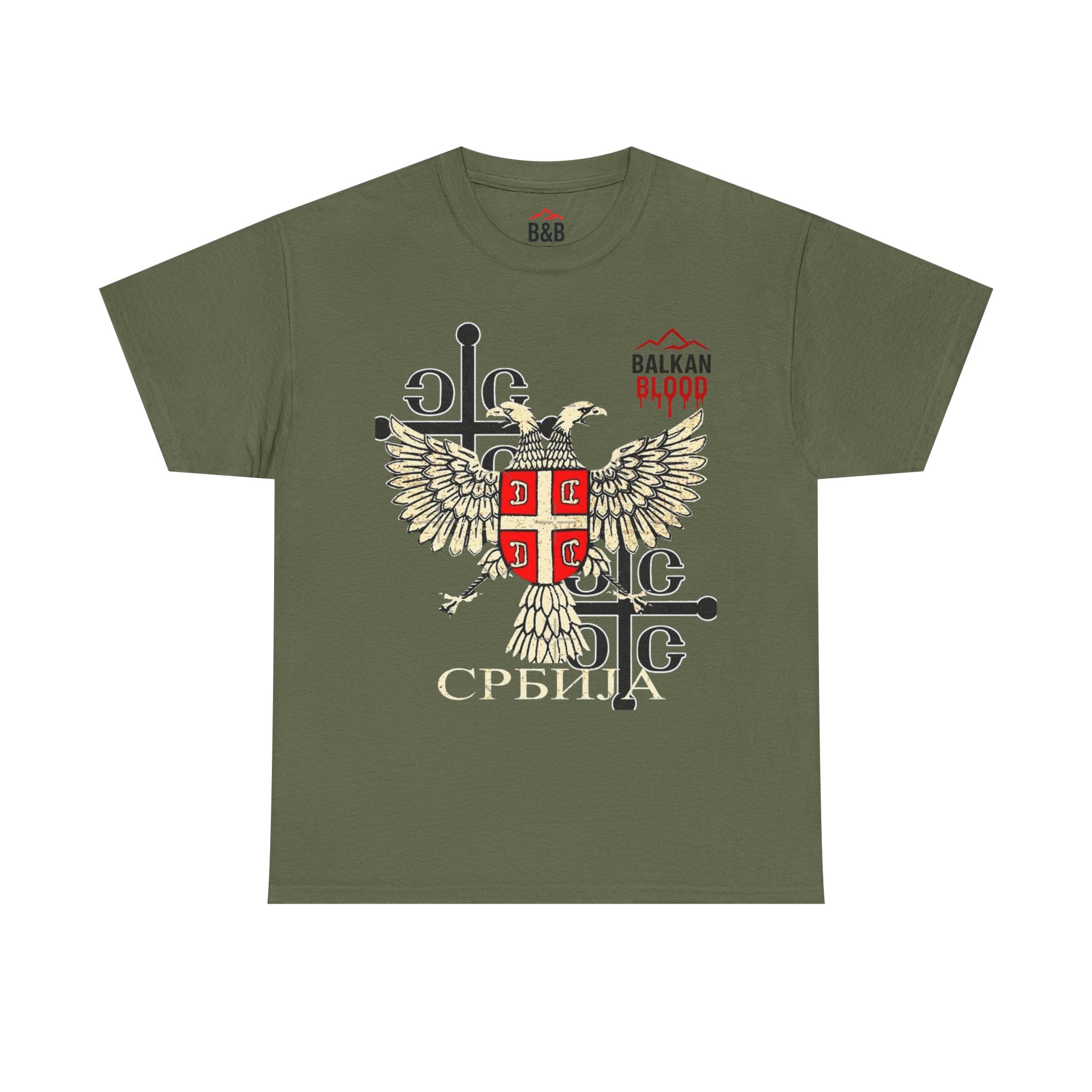 Serbian Heritage Tee, Balkan Blood Shirt, Unisex Cotton T-shirt