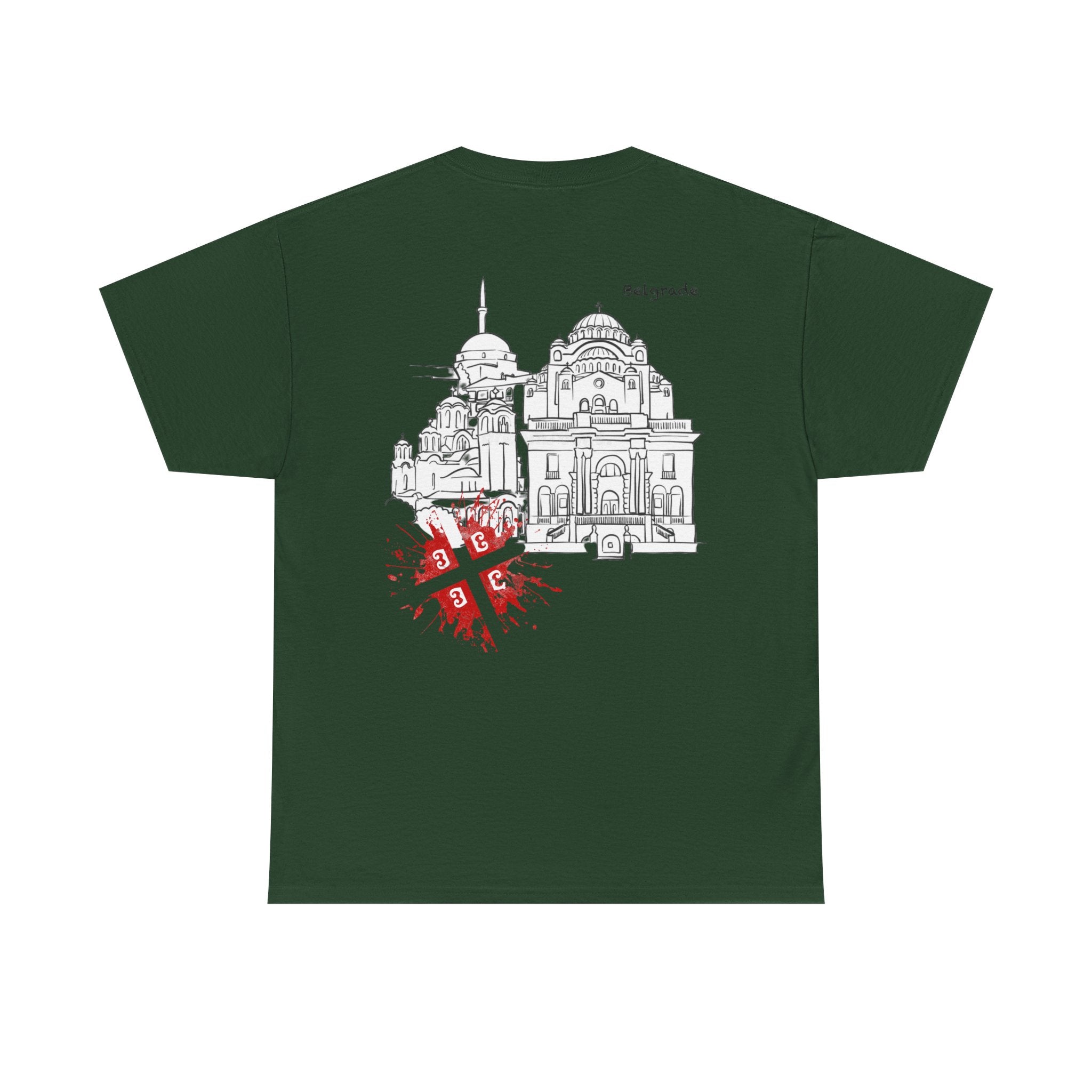 Serbian Heritage Tee, Balkan Blood Shirt, Unisex Cotton T-shirt, Cultural Pride Wear, Travel-inspired Apparel