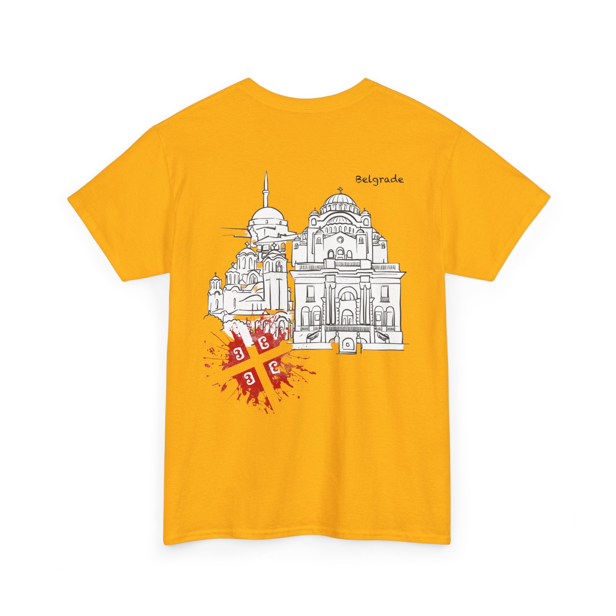 Serbian Heritage Tee, Balkan Blood Shirt, Unisex Cotton T-shirt, Cultural Pride Wear, Travel-inspired Apparel
