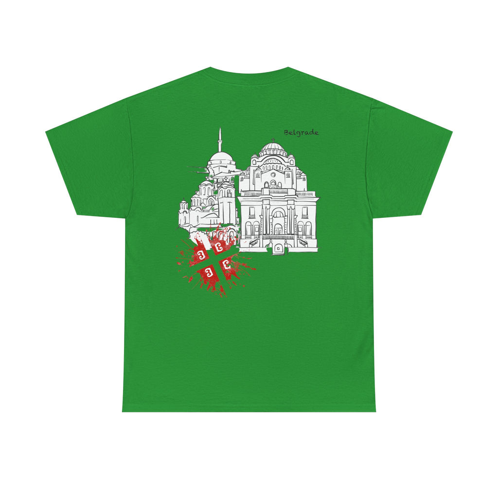 Serbian Heritage Tee, Balkan Blood Shirt, Unisex Cotton T-shirt, Cultural Pride Wear, Travel-inspired Apparel