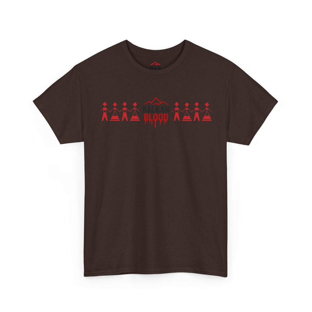 Balkan Blood Unisex Heavy Cotton Tee, Ethnic Pride Shirt, Gift for Balkans, Travel Tee, Stylish Casual Wear, Balkan States Design