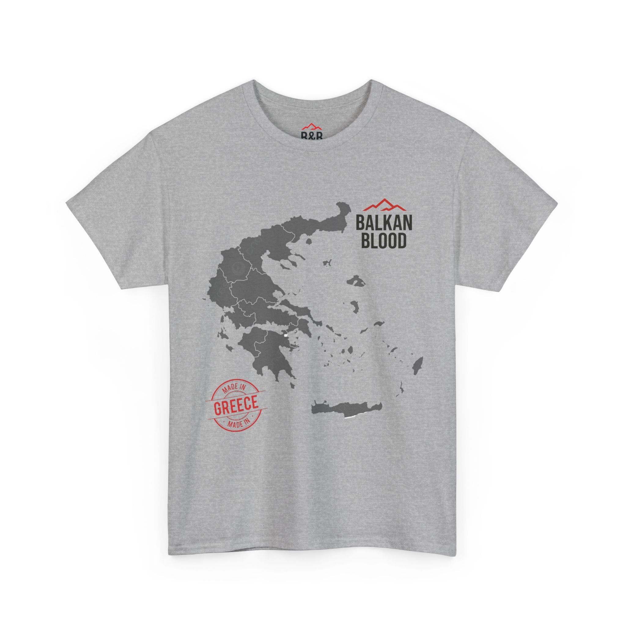 Balkan Blood Tee | Unisex Heavy Cotton T-Shirt, Greece Souvenir Shirt, Travel Gift, Casual Wear, Unique Graphic Tee
